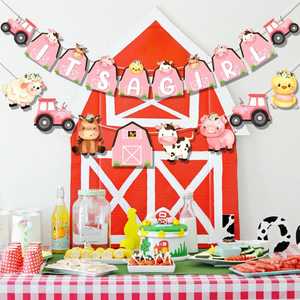 Decoraciones <span class=keywords><strong>de</strong></span> Baby Shower <span class=keywords><strong>de</strong></span> animales <span class=keywords><strong>de</strong></span> granja, pancarta <span class=keywords><strong>de</strong></span> niña para decoración <span class=keywords><strong>de</strong></span> fiesta <span class=keywords><strong>de</strong></span> corral, guirnalda temática <span class=keywords><strong>de</strong></span> Baby Shower, pancarta <span class=keywords><strong>de</strong></span> fiesta rosa - Product Image 3