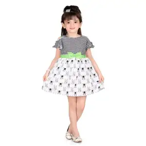 High Fashion Schönes Design Mädchen Kleid Western Style Kleid für Mädchen Kurzes Kleid für Kinder Tragen Baby Kleid Baumwoll kleid