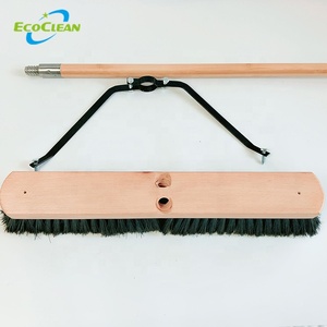 Factory Direct EcoClean Balai-poussoir personnalisé de 24 "en <span class=keywords><strong>bois</strong></span> de hêtre robuste avec manche et renfort en bambou - Product Image 2