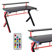 Bureau d'ordinateur sur pied, bureau, bureau, table d'étude, bureau de jeu avec lumières rvb, nouveau, grands Lots