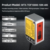 Sensor de Distancia Láser Analógico de 30m/20m, Sensor de Rango Láser TOF Digital con Interfaz Modbus RTU RS485