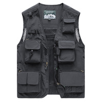 Gilet de travail multi-poches pour homme, veste sans manches en maille pour photographe, taille 6XL, été, photographie, randonnée tactique américaine, pêche