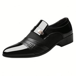 Zapatos Oxford de Cuero para Hombre, Estilo 2025, Casuales, de Negocios, para Boda, Talla Grande, para Primavera/Invierno, Formales, con Entresuela de Goma, Versátiles - Product Image 6