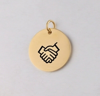 Pendentifs ronds personnalisés YML& 6-30MM en acier inoxydable, pendentifs vierges pour nom, motif, logo, breloques personnalisées pour la fabrication de bijoux