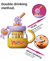 COCOSMILE marque qualité fille amour vente chaude 2025 nouveau verres jolie tasse en verre 800ml tasse en verre borosilicate avec infuseur