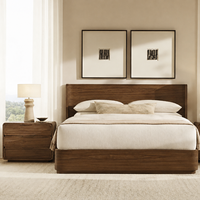 Lit de luxe pour chambre de villa de resort, lit rembourré de luxe pour chambre de resort, mobilier d'intérieur, mobilier de chambre d'hôtel moderne