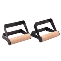 Barres de musculation pour abdominaux et pectoraux en acier inoxydable et bois, supports de musculation pour les bras, barres parallèles doubles au sol