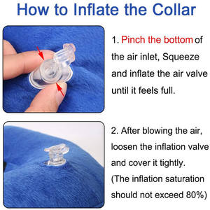 애완 동물 반대로 물린 반대로 찰상 조정가능한 방어적인 팽창식 개 콘 목 고리 - Product Image 6