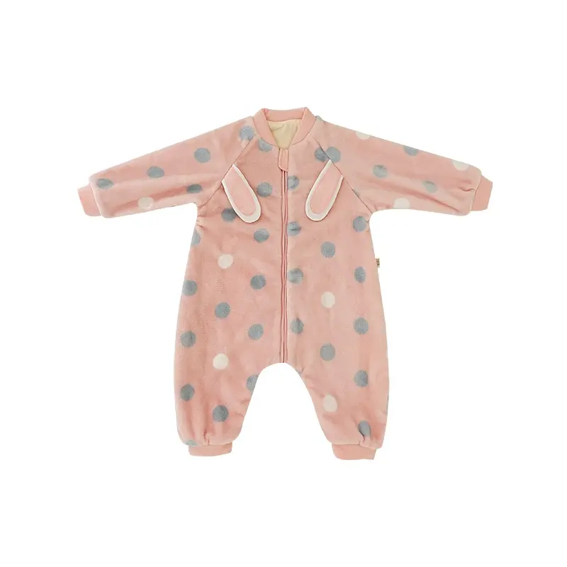 D1370 Kinder Winter pyjamas schönes Muster Baby Stram pler Kinder Fleece Kleidung Set für zu Hause tragen