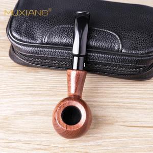 Muxiang Wooden Smoking Pipe Bent Shape Saddle Mouthpiece Handcrafted Tobacco Pipe For Personal Gift - Product Image 2