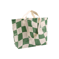 Sac de shopping en PP tissé laminé grand format, écologique et recyclé, avec fermeture éclair et poignée personnalisable