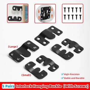 Soportes Metálicos para Muebles con Tornillos de Fijación Empotrada, Ganchos para Colgar Cuadros en la Pared, para Sala de Estar, Estilo Contemporáneo - Product Image 2