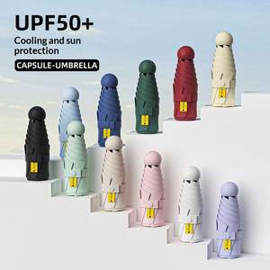 Parapluie compact personnalisé, automatique, soleil/pluie, protection UV UPF50+, matériau nylon, impression UV, commandes en gros - Product Image 1