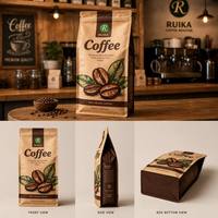 Sachet personnalisé à fermeture éclair latérale en aluminium, pochette stand-up pour emballage de grains de café, sac réutilisable à fond plat, sachet mat