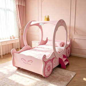 rosa principessa telaio del <span class=keywords><strong>letto</strong></span> a tema fiabesco ragazze <span class=keywords><strong>letto</strong></span> a baldacchino in legno per bambini <span class=keywords><strong>letto</strong></span> per bambini - Product Image 4