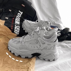 Zapatillas Casuales de Hombre con Parte Superior Transpirable de Malla y PU, Suela de Goma Grande Estilo Dad, Zapatos Flexibles para Caminar - Product Image 5