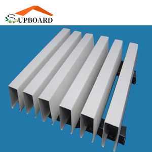 Chất Lượng Cao Gỗ Kết Thúc Thời Trang Đùn Nhôm Chùm Baffle Giả Tấm Trần Hệ Thống - Product Image 1