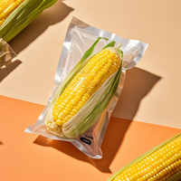 Sac sous vide en PE congelé de qualité alimentaire imprimé avec propre logo personnalisé avec fenêtre transparente pour sac d'emballage en plastique de légumes de maïs