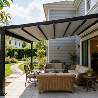 Pergola motorisée rétractable en aluminium sur mesure ANCSEM, conception sur mesure, toit pliant imperméable, spécifications de vente en gros