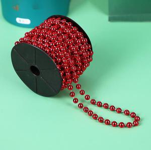 Manik-manik Terhubung 8mm Baru, 10m/gulung, Rantai Dekoratif Lapis Plastik untuk Natal, Pesta Ulang Tahun, Wisuda, Cantik - Product Image 6