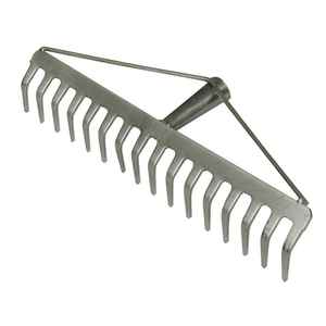 Râteau galvanisé à 14 dents avec manche naturel de 150 cm - Product Image 1