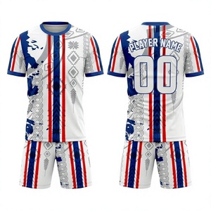 Camiseta de Fútbol Personalizada con Logotipo Bordado, Impresión de Patrocinadores en el Pecho y la Espalda, Tejido Transpirable para Equipos Semiprofesionales - Product Image 1