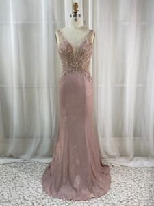 Robe de <span class=keywords><strong>soir</strong></span>ée sirène scintillante en gros directement de l'usine, faite à la main avec des strass et des perles, tenue de <span class=keywords><strong>soir</strong></span>ée formelle - Product Image 4