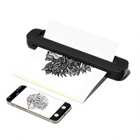 Printer Nirkabel ST81 Ringkas dan Ringan 8 Inci A4, Mesin Thermal Tanpa Tinta, Lebar Cetak Variabel untuk Tato