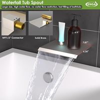 Système de Douche Double Homedec avec Bec de Baignoire de 12 Pouces et Robinet Mural de 6 Pouces en Laiton et Acier Inoxydable Finition Nickel Brossé