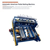 Machine industrielle automatique de clouage de palettes en bois avec alimentation et empilage pour l'assemblage de palettes
