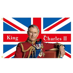 Drapeaux britannique en Polyester, drapeaux <span class=keywords><strong>King</strong></span> <span class=keywords><strong>Charles</strong></span> III, drapeaux anglais, bannière du royaume-uni, vente en gros, 3x5 pieds - Product Image 3