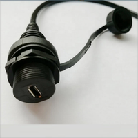 IP67 IP68 Wasserdichtes USB-Kabel Micro 5-poliges Verlängerung kabel von Stecker zu Buchse mit Schalttafel einbau 30cm 1m