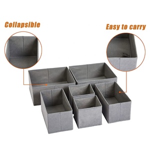 6 gói không dệt ráp đồ lót ngăn kéo tổ chức tủ quần áo tủ quần áo tổ chức thiết lập vải lưu trữ hộp cho áo ngực vớ Tie - Product Image 3