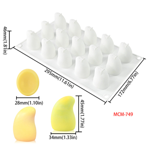 Moule en silicone 3D pour gâteau mousse mangue-citron, crème glacée aux framboises, écologique et compatible lave-vaisselle - Product Image 4
