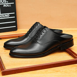 2026 Latest Summer Autumn Trendy Men's Cowhide Lace-up Pointed <b>Toe</b> Shoes Flat Sole Waterproof Breathable Lightweight Business - Product Image 3