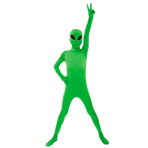 Meilleures ventes transfrontalières : Ensemble de costumes pour enfants en soie, modèle <span class=keywords><strong>Extraterrestre</strong></span> Vert Mince, pour spectacle de scène, thème ET et Aliens - Product Image 4