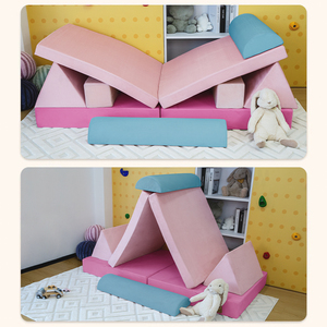 Conjunto de Sofá Modular de Espuma Comprimida 12 Peças para Crianças, Blocos de Construção para Criar Fortes, Sofá para Sala de Brincadeiras - Product Image 3
