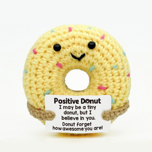 Handmade Small Gifts Emotional Support <b>Desk</b> Accessories-Positive Crochet Home Decor Cake Crochet Doll Christmas Figurines <b>Toys</b> - Product Image 4
