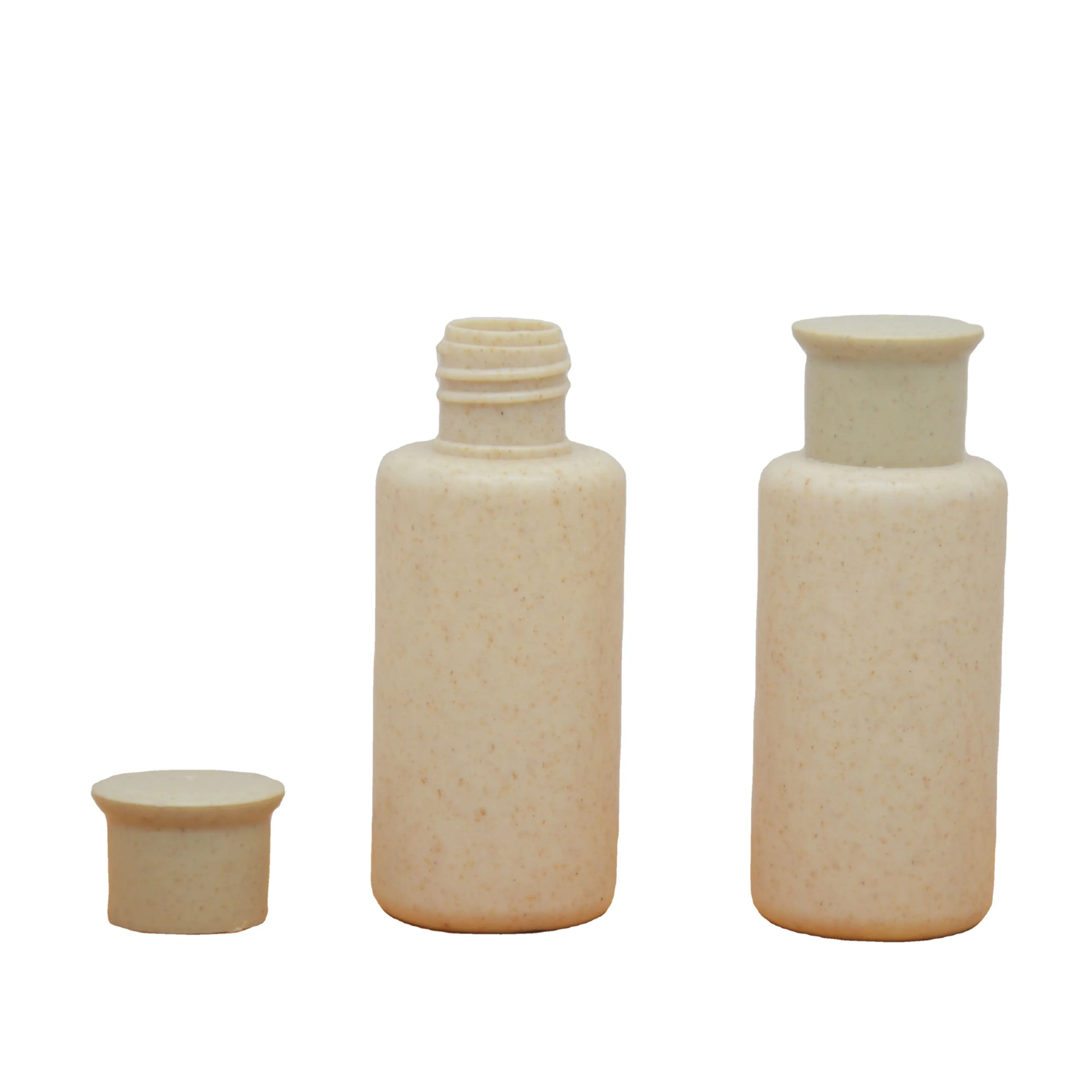Botella Biodegradable de paja de trigo para cosméticos, envase de embalaje de viaje exclusivo suministrado por el hotel, venta al por mayor