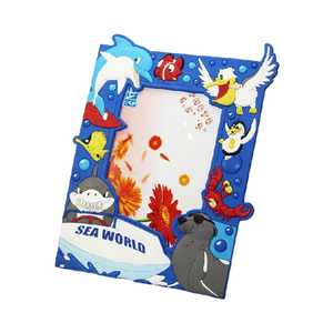 2026 Happy New Year High Quality Magnetic Custom 3d Pvc Rubber Picture Photo Frame for Kid Gift