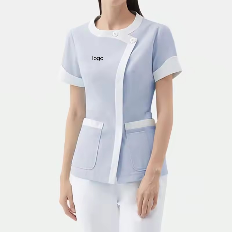 Cheap Polyester V Neck Split Nurse