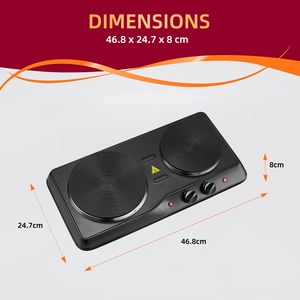 Nuevo comercial 1500W + 1000W placa caliente 2 placas encimera hogar cocina pequeño electrodoméstico <span class=keywords><strong>Mesa</strong></span> estufa eléctrica para cocinar - Product Image 5