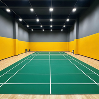 Dalles de sol sportives en PVC emboîtables RunSure, épaisseur 3-8 mm, écologiques, pour terrains de badminton, sols de gymnase intérieurs, absorption des chocs