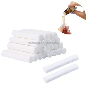 Tersedia 100 buah/lot bahan katun pengganti sumbu 7x54mm untuk Diffuser dan stik Inhaler hidung aluminium