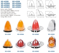 Feux LED pour camion à lentille en verre, clair, rouge, ambre, haute luminosité, type pastèque, pour semi-remorque