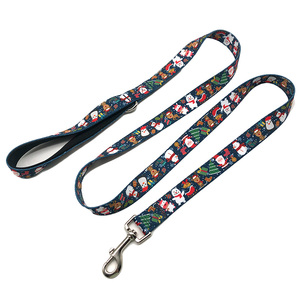 Laisse et collier de marche pour chien avec motif imprimé de logo personnalisé ensemble avec poignée rembourrée - Product Image 6