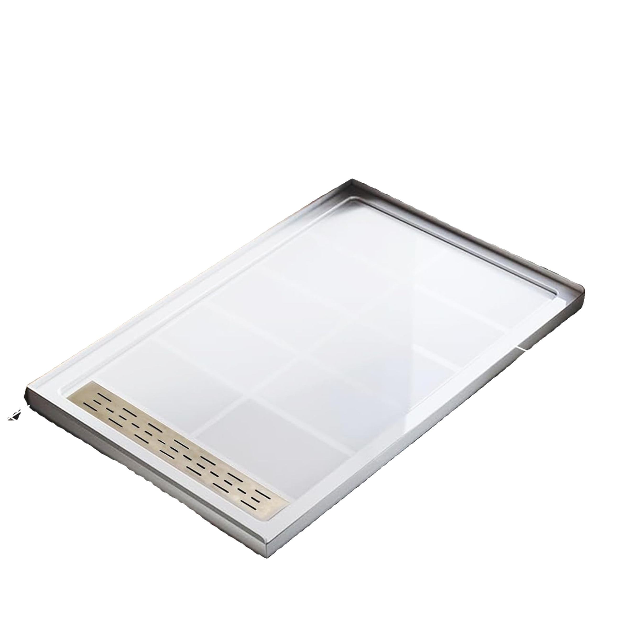 Customized Luxury Rectangular SMC Non-Slip Resin Shower Tray Modern Design with Strainer Leakproof for Bathroom Cupc Certified