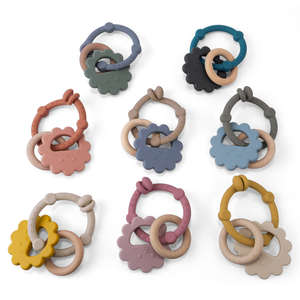 2026 Neuerscheinung Bebe Weicher <span class=keywords><strong>Baby</strong></span>-Beißring Spielzeug BPA-frei Lebensmittelechtes Silikon Weicher Beruhigender Kauartikel für Säuglinge Sensorisches Training - Product Image 2