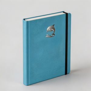 Carnet carré en cuir PU avec gaufrage <span class=keywords><strong>dauphin</strong></span> argenté, couverture rigide vierge pour l'écriture et le <span class=keywords><strong>dessin</strong></span> - Product Image 6