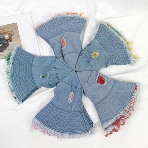 Bán buôn tùy chỉnh thời trang đau khổ thể thao chạy cắm trại cap denim xô <span class=keywords><strong>hat</strong></span> - Product Image 2